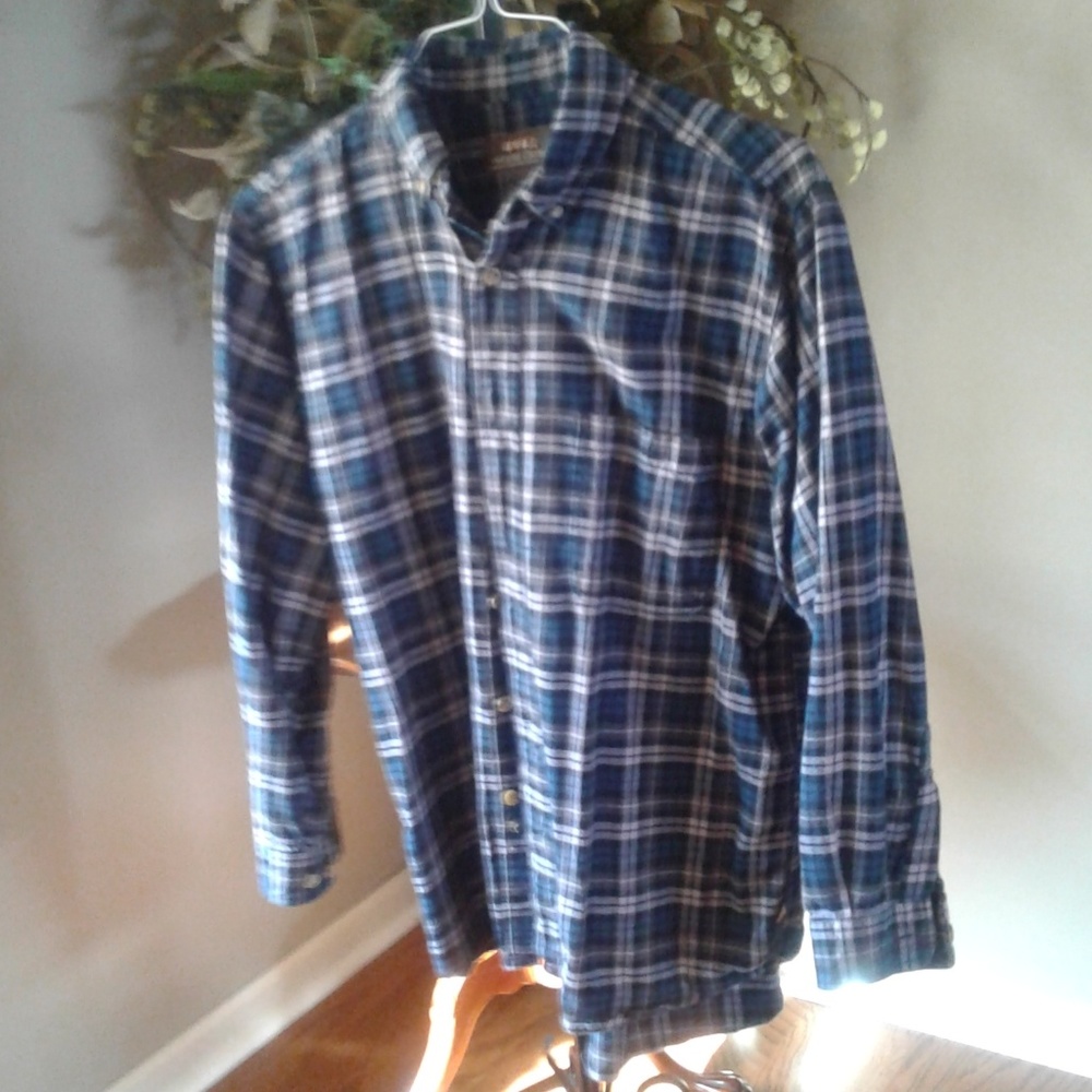 Moose Creek plaid lightweight shirt. Oxford style